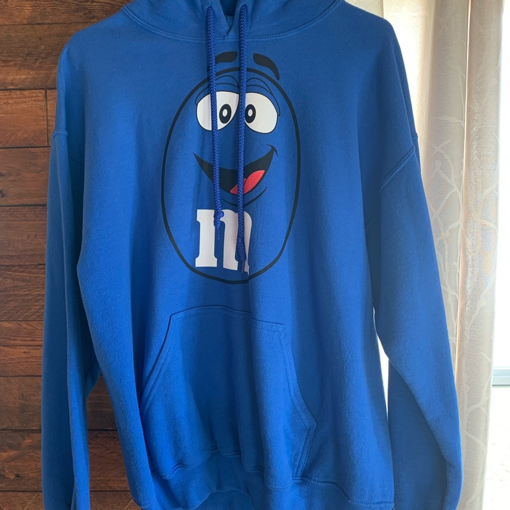 Blue M&M Sweatshirt Hoodie Men’s Medium